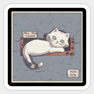 sleepy cat Sticker